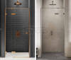 NEW TRENDY Drzwi prysznicowe AVEXA GUNMETAL BRUSHED 110x200 EXK-3251